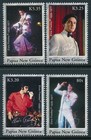 2006-2007 PAPUA NEW GUINEA ELVIS MEMORIAL SET OF 4 FINE MINT MNH