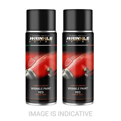 KUSTOMSERVICE.COM Kit Vernice Motore Raggrinzante ROSSO FERRARI Spray 2 x 400ml alta temperatura