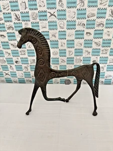 Vintage Etruscan Frederick Weinberg stye bronze verdigris horse figurine - Picture 1 of 14