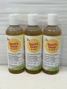 Lot of 3 Burt's Bees Baby Shampoo & Wash Calming & Tear Free 8 FL OZ - New - Picture 1 of 5