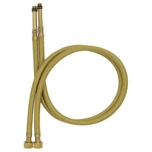 Conector flexible M10 x G3/8 2 x para manguera de cola de grifo dorado - Imagen 1 de 12