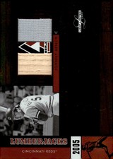 2005 Leaf Limited Lumberjacks Combos #19 Johnny Bench Bat-Jsy Jersey /25 - NM-MT