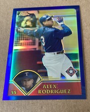 2003 Topps Chrome Refractors #1 Alex Rodriguez #'D 355/699