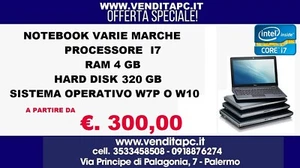 NOTEBOOK COMPUTER PORTATILE USATO RICONDIZIONATO CPU I7 RAM 4 GB HDD 320 GB W10P - Foto 1 di 8
