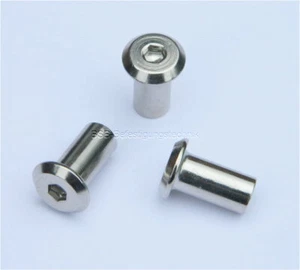 15 Stück Hülsenmuttern  M6x15 Stahl -vernickelt-  Typ RFL Innensechskant Mutter - Bild 1 von 2