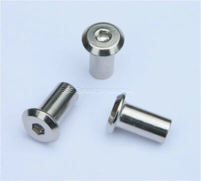 15 Stück Hülsenmuttern  M6x15 Stahl -vernickelt-  Typ RFL Innensechskant Mutter - Bild 1 von 2