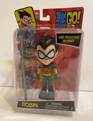 DC Comics TEEN TITANS GO! Figura de acción 5"" petirrojo con bastón bo extraíble Foto 1 de 2