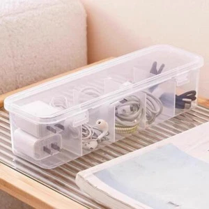 USB Charger Data Cable Power Cord Storage Box Desktop Box Organizer New F0L2 - Afbeelding 1 van 12