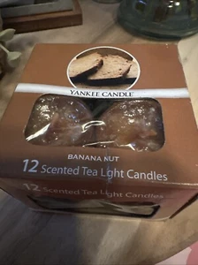 YANKEE CANDLE BANANA NUT BREAD TEA LIGHTS (12 PER BOX) - Picture 1 of 2