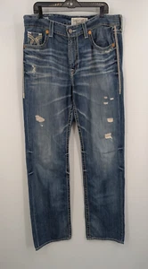Big Star Voyager straight 5-pocket Jeans Mens 38x36 Distressed Denim - Picture 1 of 17