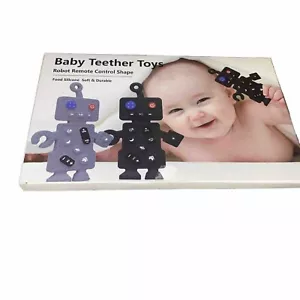 Baby Teether Toys Robot Remote Control Shape Silicone Toddler - Picture 1 of 6