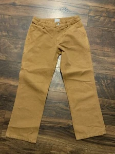 1105A CARHARTT PANTS Boys Youth Sz 10 Brown Canvas Carpenter RN#13706 - Picture 1 of 3