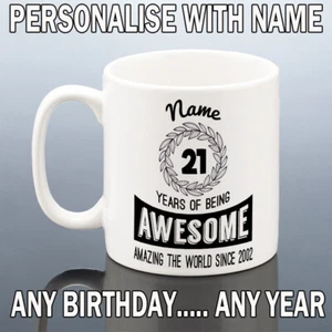 GEBURTSTAGSGESCHENK IHN GEBURTSTAGSBECHER Männer Papa Großvater Tasse 16 18 21 30 40 50 Jahre alt - Bild 1 von 12