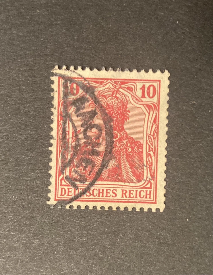Rare 1921 Germany Stamp 10 Pf Deutsches Reich Red White Stamp Used Hinged - Image 1 of 1