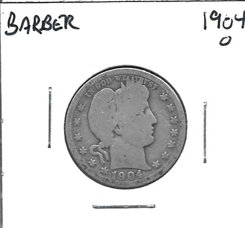 1904-O Barber Quarter Good Cover