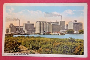Postal antigua East End Mills Superior Wisconsin publicada 1928 - Imagen 1 de 5