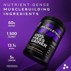 Mass Gainer Protein Powder, Mass-Tech Extreme 2000, Muscle Builder Men, 5.15 lbs - Picture 1 of 8