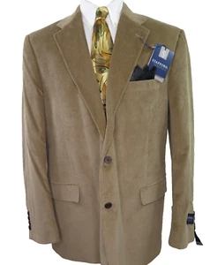 Chaqueta Blazer Abrigo Deportivo Stafford Essentials Para Hombres Marrón Pana 46 L NUEVO CON ETIQUETAS NUEVO - Imagen 1 de 16