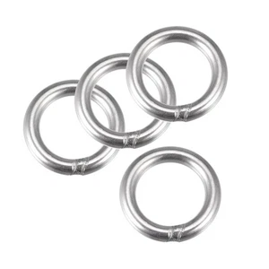 304 Acciaio Inox Saldato O-Ring 30mm(1.18") Esterno Dia. 5mm Spessore 4pz - Foto 1 di 5