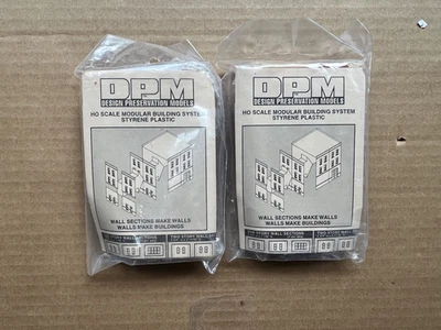 Qty 2 HO Scale - 4 Two Story Arched Windows- "Modular System" DPM 301-09 NOS - Image 1 of 4