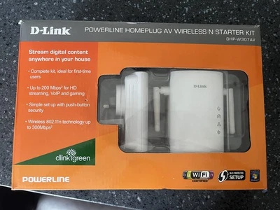 D-Link DHP-W307AV Powerline Home Plug AV Wireless N starter Kit - Image 1 of 4