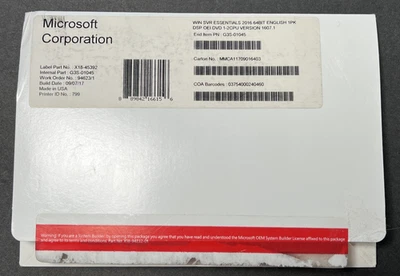 Microsoft Windows Server 2016 Essentials, SKU G3S-01045 - See Photos - Image 1 of 4