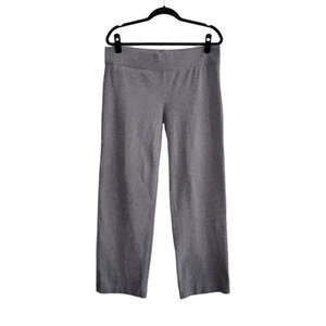Lands' End Starfish Mid Rise Straight Leg Hose Damen M 10-12 Jersey Strick grau - Bild 1 von 10