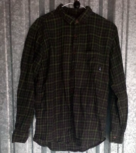 Camicia di flanella Being Human uomo XL verde marrone autunno a quadri - Foto 1 di 10