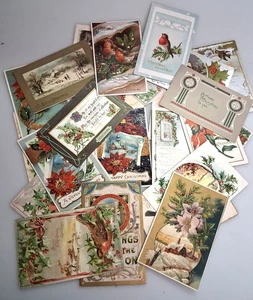 VINTAGE 25 PLUS STÜCK LOT WEIHNACHTSPOSTKARTEN, UNGETEILTE & GETEILTE RÜCKSEITEN - Bild 1 von 5