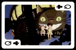 Tarjeta de póker 1988 Nibariki-G Ensky My Neighbor Totoro japonesa #QUEEN OF CLUBS - Imagen 1 de 2