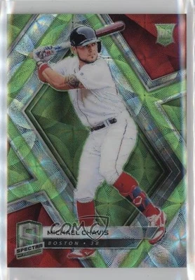 2019 Panini Chronicles Spectra Neon Green Prizm /49 Michael Chavis #70 Rookie RC - Image 1 of 2