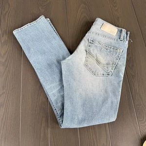 Pantalones de mezclilla elásticos premium azul claro BKE con hebilla Jake pierna recta para hombre 28x32 - Imagen 1 de 13