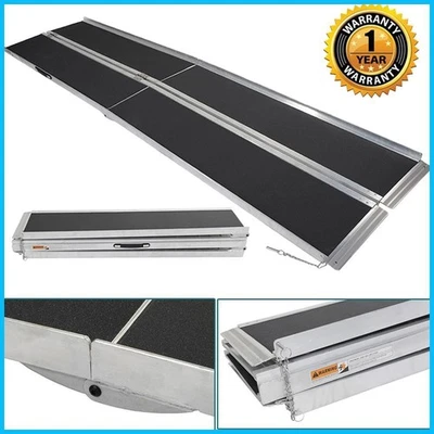 Maletín de aluminio plegable de 10 pies con rampa para silla de ruedas estilo portátil resistente Foto 1 de 4