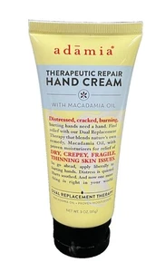 Adāmia therapeutische Handcreme 3 Oz Macadamiaöl nicht fettig ohne Duft - Bild 1 von 3