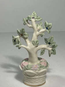 Lenox Miniature Porcelain Multicolored Crystal Tree Statue 5 in. - Picture 1 of 11