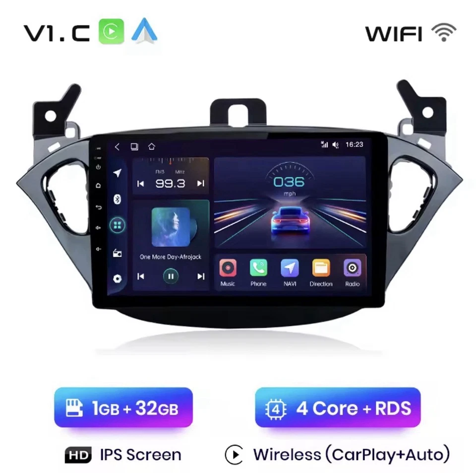 Autoradio Android 14 Opel Corsa E 2015-2019 CarPlay-AndroidAuto Wireless BT RDS - Immagine 1 di 4