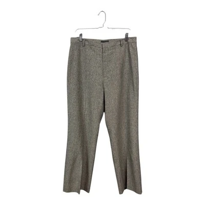 Banana Republic Women's 14 Silk Linen Blend Dress Pants Trouser Wide Leg Gray - Image 1 of 4