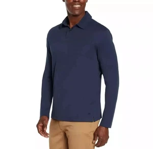 Polo de lujo de manga larga Banana Republic para hombre, azul, XL - Imagen 1 de 2