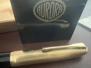 🔴 AURORA penna stilografica 88 pistone pennino ORO scrive vintage 561351 - Picture 1 of 14