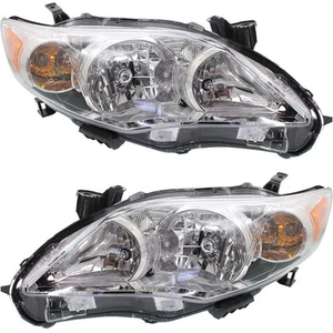 For 2011-2013 Toyota Corolla BaseCELE Headlight CAPA Pair TO2502203 + TO2503203 - Picture 1 of 5