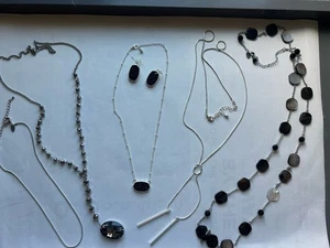 schmuck konvolut schwarz silber Abalone Lia Sophia - Bild 1 von 24