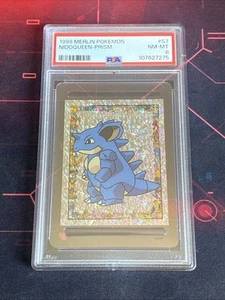 1999 Topps Merlin Pokémon #S7 Nidoqueen Prism PSA 8 NM - Picture 1 of 2