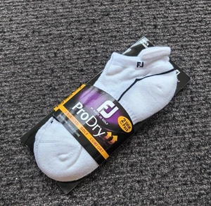 NEW FootJoy Men's ProDry Roll Tab Golf Socks 2 Pairs White Size 7-12 - Picture 1 of 1