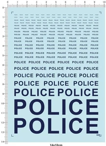 1:12 1:18 1:24 1:43 1:32 1:25 Marcature Polizia Modello Autoscivolo Decalcomania - Foto 1 di 1