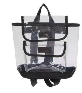 Zaino Trasparente Con Alette Nuovo 10" H x 8" L x 3,5" D - Foto 1 di 1