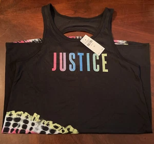 Justice Girls Size 8 Black Tie Dye Gown Or Tshirt Dress! NWT! M628 - Picture 1 of 4