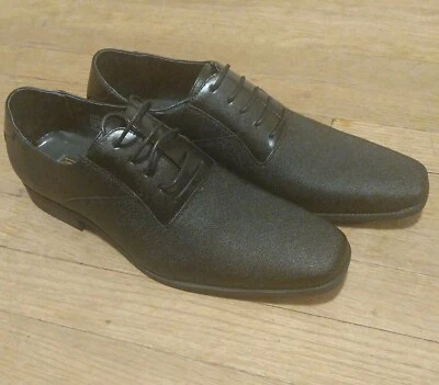 Ferro Aldo Men 10 1/2 Black Dress Shoes Mfa-19277B - Image 1 of 4