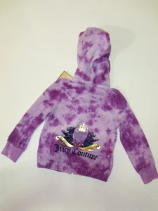 NWT Girls Juicy Couture Scottie Dog Crown Logo Purple Full Zip Hoodie Jacket 2 - Picture 1 of 1