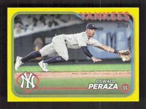 Oswald Peraza 2024 Topps Series 2 #459 YELLOW Hanger Box Exclusive - Picture 1 of 2