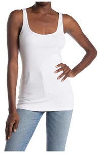 T-Shirt James Perse Damen gerippt Strick Schaufelausschnitt Tankoberteil - Bild 1 von 5